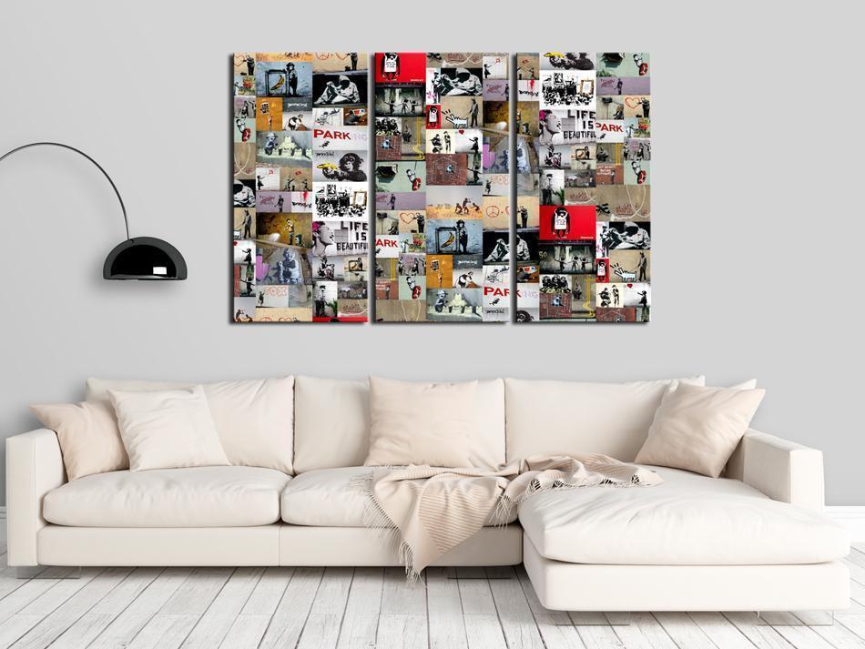Canvas Print - Art of Collage: Banksy III-ArtfulPrivacy-Wall Art Collection