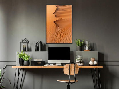 Framed Art - Patterns on the Sand-artwork for wall with acrylic glass protection