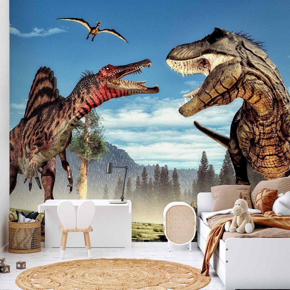 Wall Mural - Fighting Dinosaurs