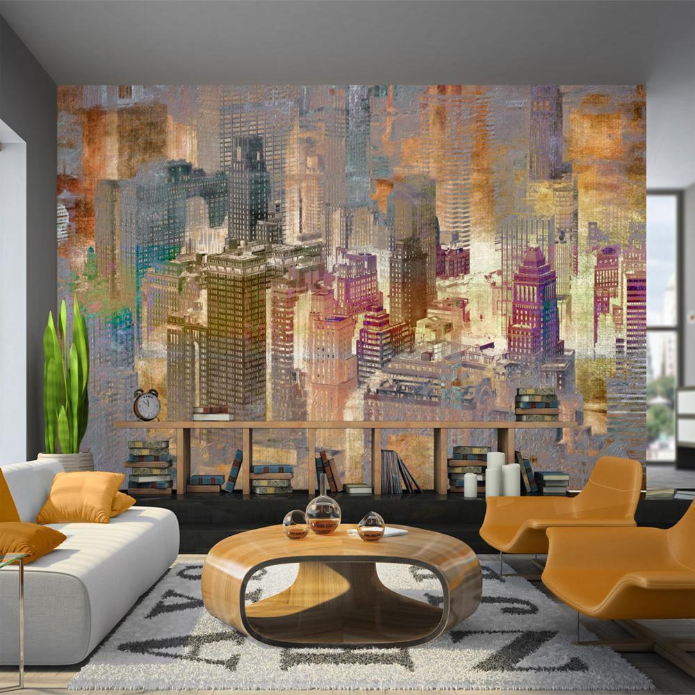 Wall Mural - City in the mist-Wall Murals-ArtfulPrivacy