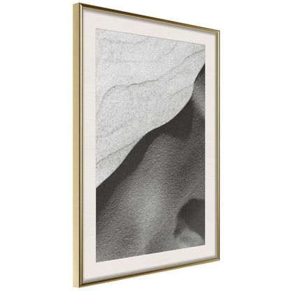 Black and White Framed Poster - Beauty of the Desert-artwork for wall with acrylic glass protection