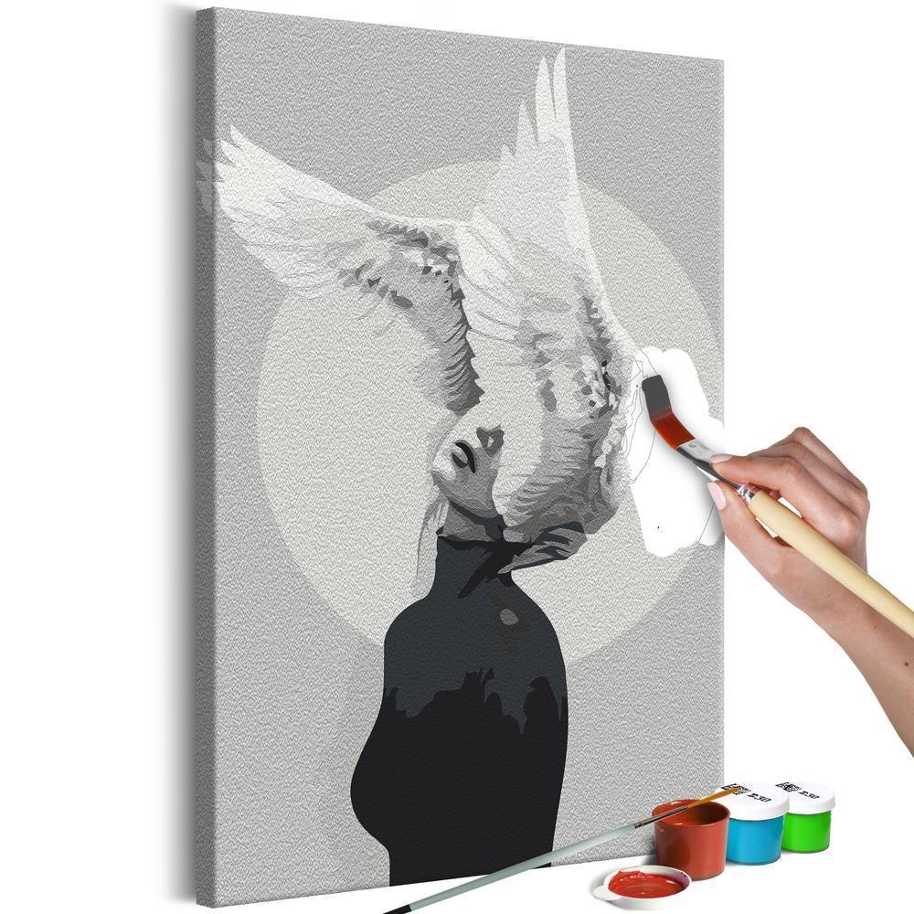 Start learning Painting - Paint By Numbers Kit - Woman With Wings - new hobby