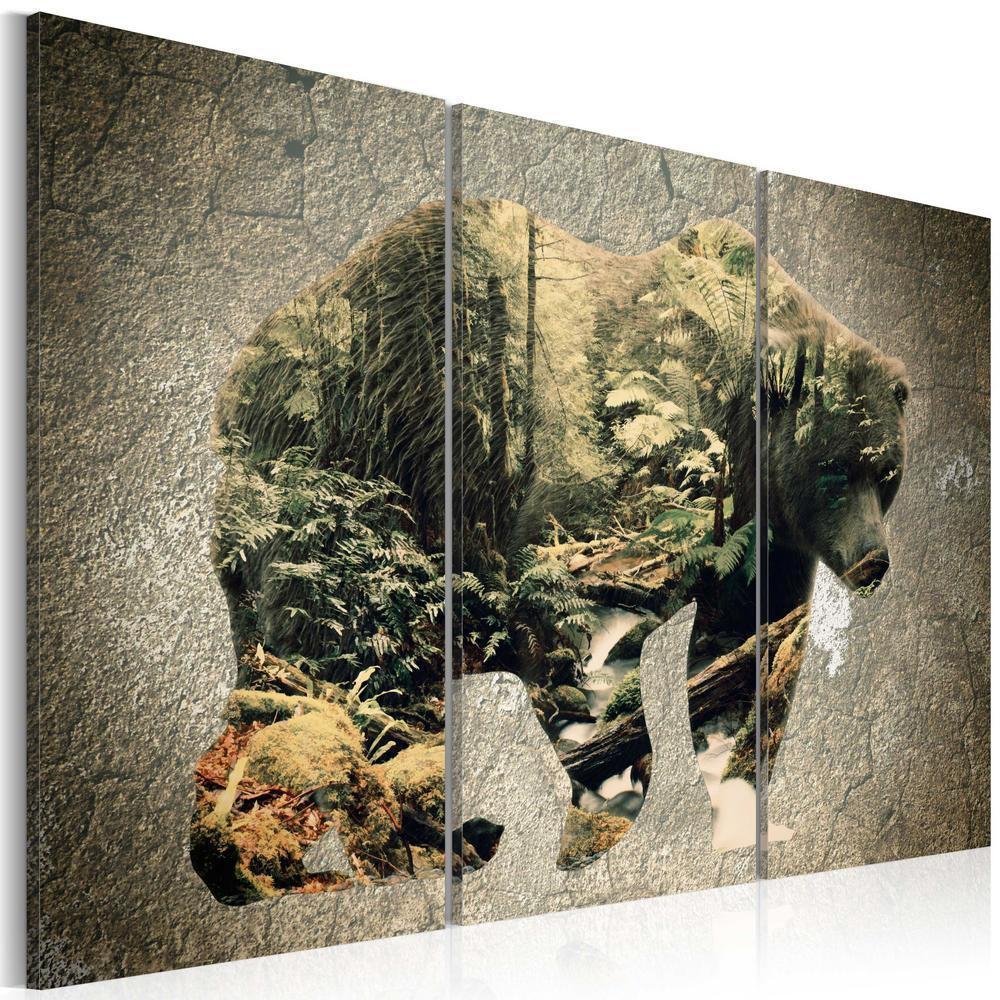 Canvas Print - The Bear in the Forest-ArtfulPrivacy-Wall Art Collection