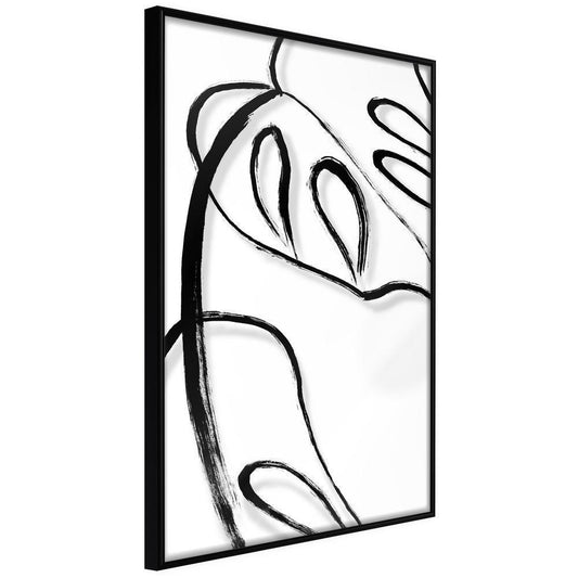 Botanical Wall Art - Painted Monstera Leaf-artwork for wall with acrylic glass protection