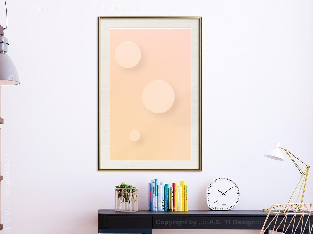 Abstract Poster Frame - Pastel Closeness-artwork for wall with acrylic glass protection