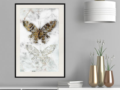 Golden Art Poster - Butterfly Fossils-artwork for wall with acrylic glass protection
