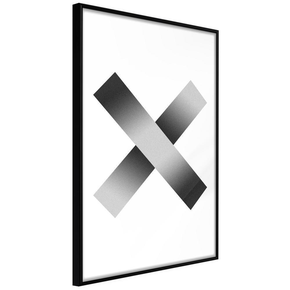 Abstract Poster Frame - X Shape-artwork for wall with acrylic glass protection