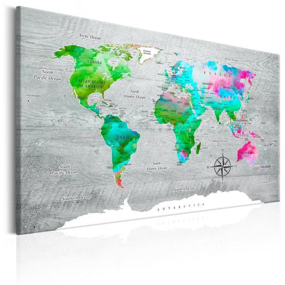 Cork board Canvas with design - Decorative Pinboard - Green Paradise-ArtfulPrivacy