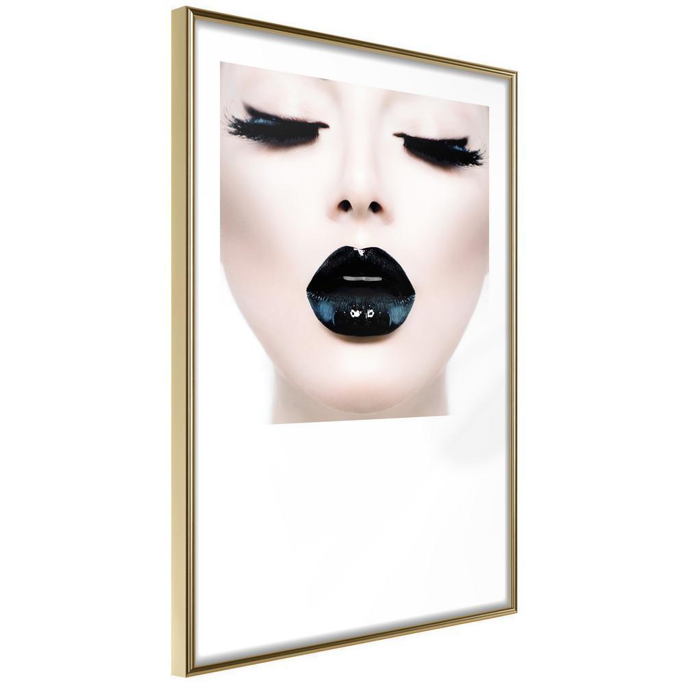 Wall Decor Portrait - Black Lipstick-artwork for wall with acrylic glass protection