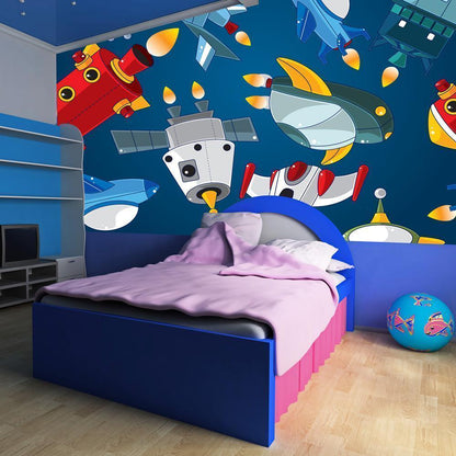 Wall Mural - Spaceships-Wall Murals-ArtfulPrivacy