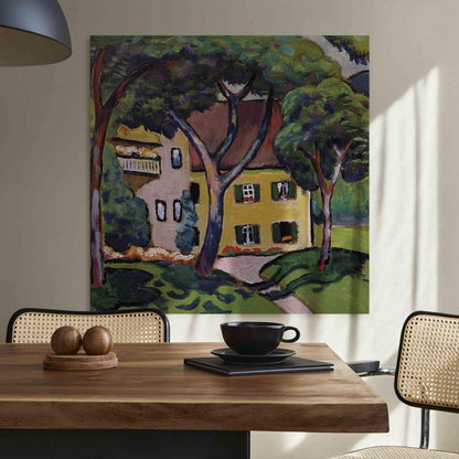 Canvas Print - Staudacherhaus in Tegernsee (August Macke)