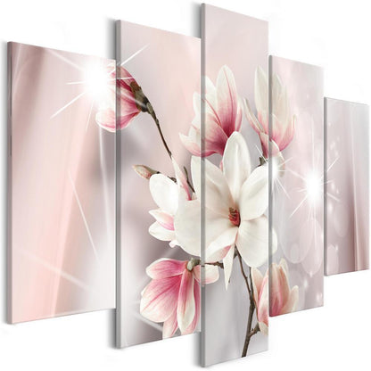 Canvas Print - Dazzling Magnolias (5 Parts) Wide-ArtfulPrivacy-Wall Art Collection