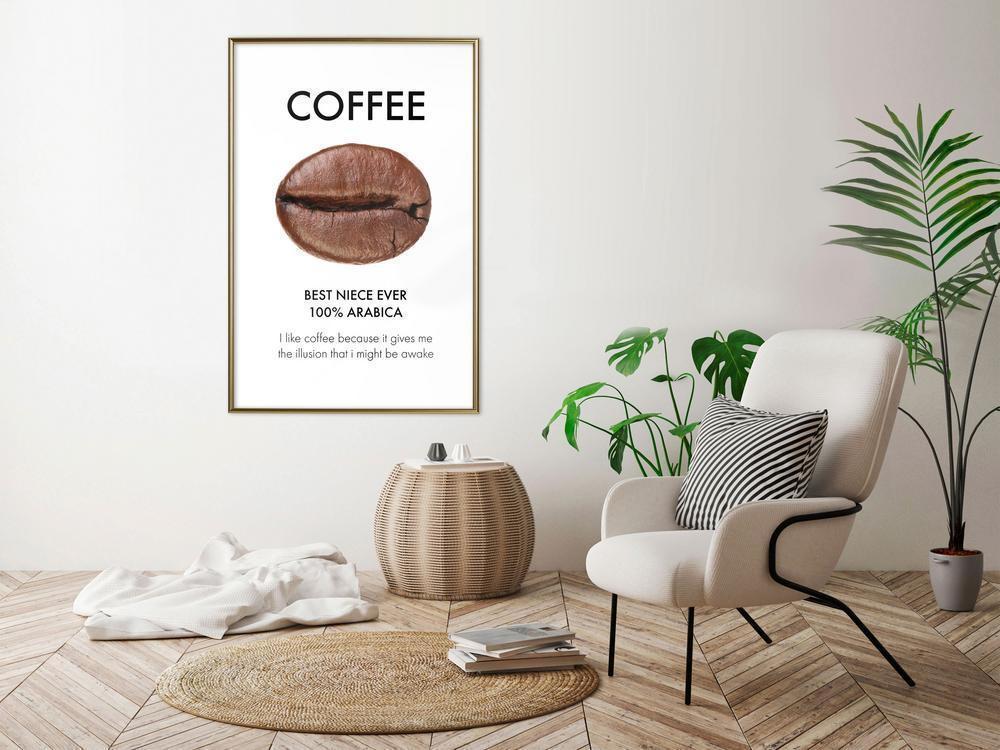 Typography Framed Art Print - Coffee I-artwork for wall with acrylic glass protection
