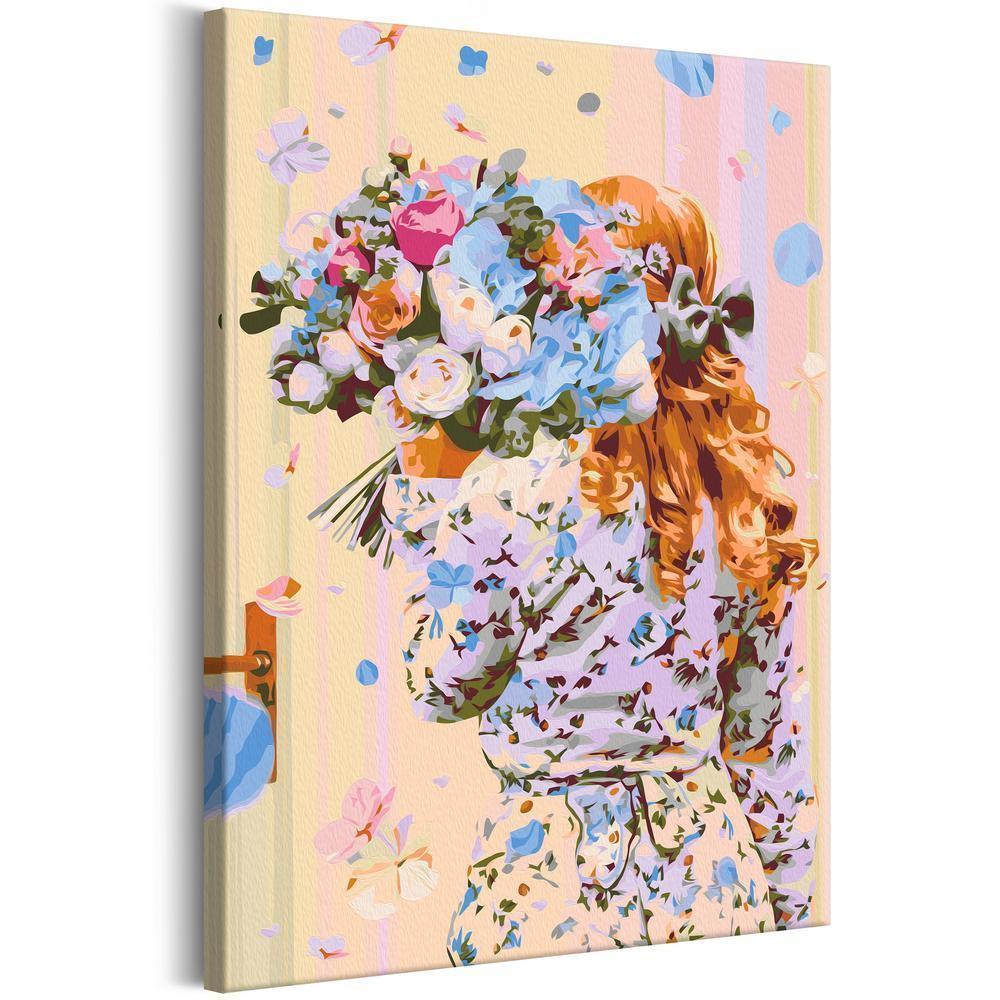 Start learning Painting - Paint By Numbers Kit - Hydrangea Girl - new hobby