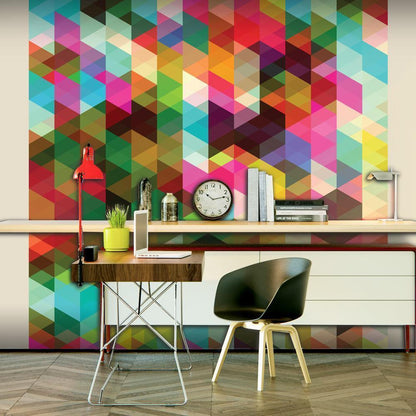 Wall Mural - Colourful Geometry-Wall Murals-ArtfulPrivacy