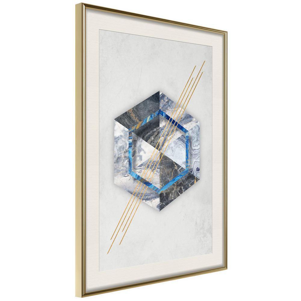 Abstract Poster Frame - Marble Composition II-artwork for wall with acrylic glass protection