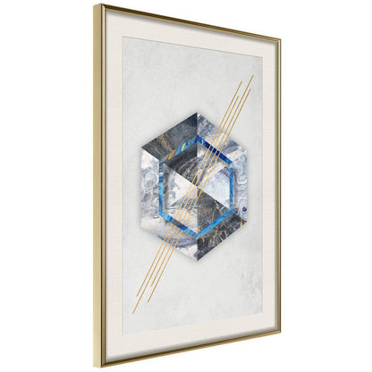 Abstract Poster Frame - Marble Composition II-artwork for wall with acrylic glass protection