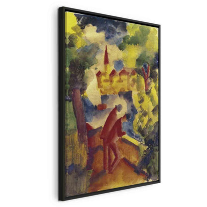 Canvas Print - Männer auf der Straße am See (August Macke)