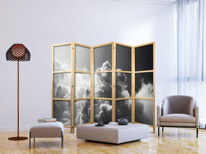 Japanese Room Divider - Extraordinary Phenomenon: The Sun Illuminating Dark Clouds