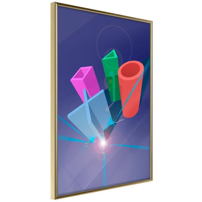 Abstract Poster Frame - Let's Play!-artwork for wall with acrylic glass protection
