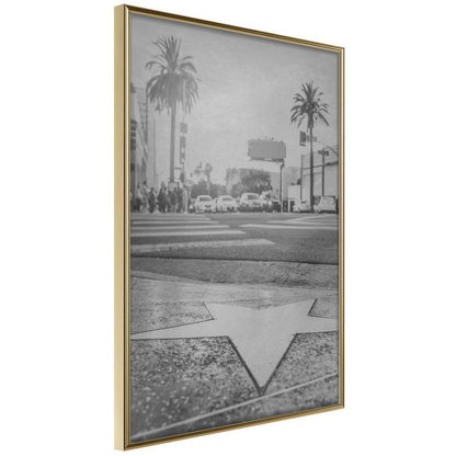 Black and white Wall Frame - Walk of Fame-artwork for wall with acrylic glass protection