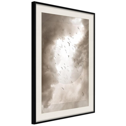 Autumn Framed Poster - Disturbed Flight-artwork for wall with acrylic glass protection