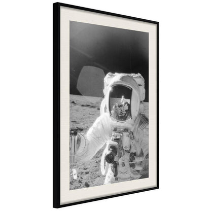 Black and White Framed Poster - Space Fun-artwork for wall with acrylic glass protection