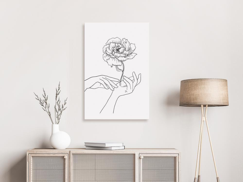 Canvas Print - Delicate Touch (1 Part) Vertical-ArtfulPrivacy-Wall Art Collection