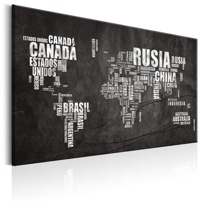 Cork board Canvas with design - Decorative Pinboard - Mundo Negro-ArtfulPrivacy