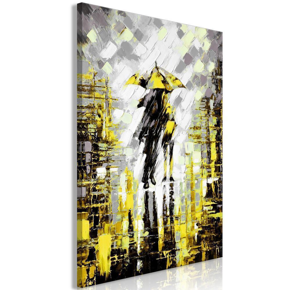 Canvas Print - Lovers in Colour (1 Part) Vertical Yellow-ArtfulPrivacy-Wall Art Collection