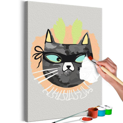 Start learning Painting - Paint By Numbers Kit - Half Cat Half Rabbit - new hobby
