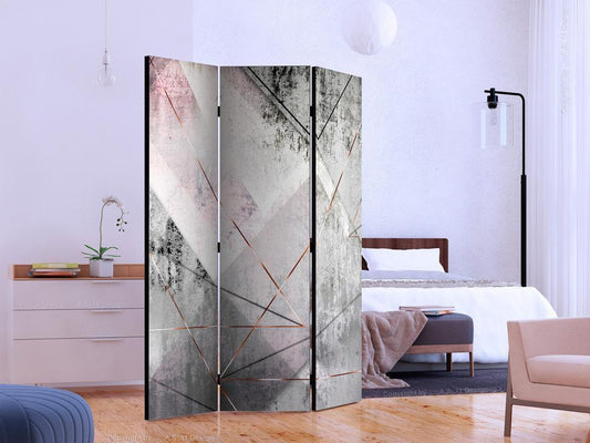 Decorative partition-Room Divider - Triangular Perspective-Folding Screen Wall Panel by ArtfulPrivacy