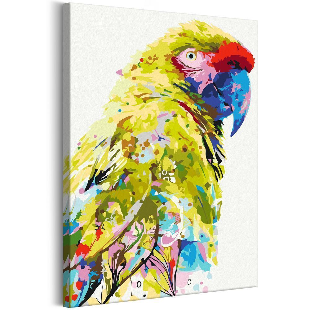 Start learning Painting - Paint By Numbers Kit - Tropical Parrot - new hobby