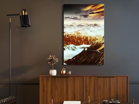 Canvas Print - Copper Mountains (1 Part) Vertical-ArtfulPrivacy-Wall Art Collection