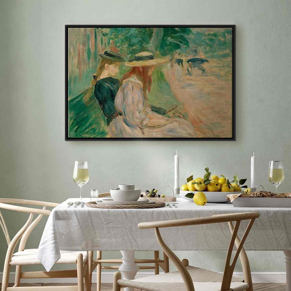 Canvas Print - Sur un banc de Bois de Boulogne (Berthe Morisot)