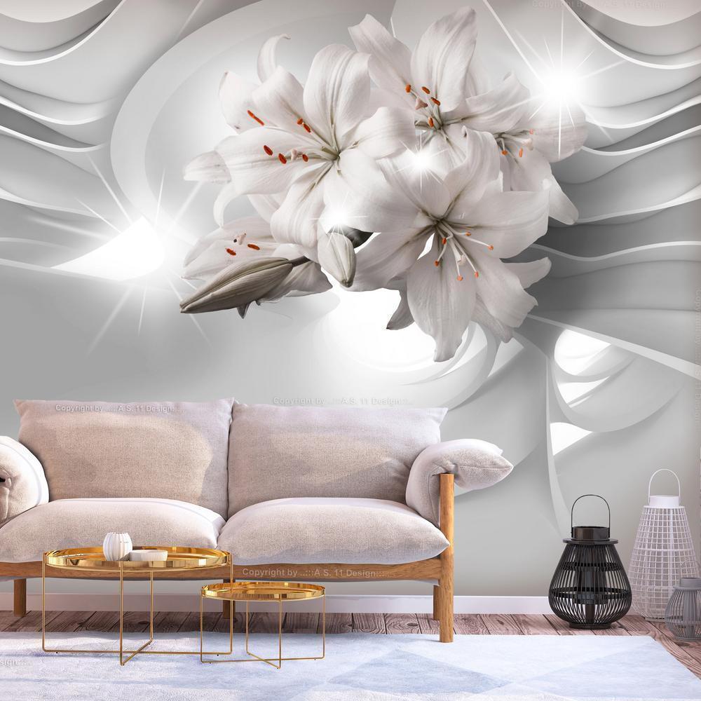 Wall Mural - Lilies in the Tunnel-Wall Murals-ArtfulPrivacy