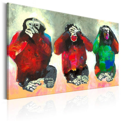 Canvas Print - Three Wise Monkeys-ArtfulPrivacy-Wall Art Collection