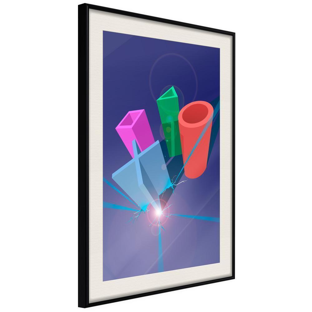 Abstract Poster Frame - Let's Play!-artwork for wall with acrylic glass protection