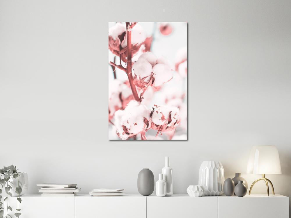 Canvas Print - Blooming Cotton (1 Part) Vertical-ArtfulPrivacy-Wall Art Collection