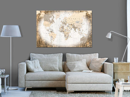 Cork board Canvas with design - Decorative Pinboard - Enclave of the World-ArtfulPrivacy