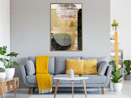 Abstract Poster Frame - Sunny Living Room-artwork for wall with acrylic glass protection