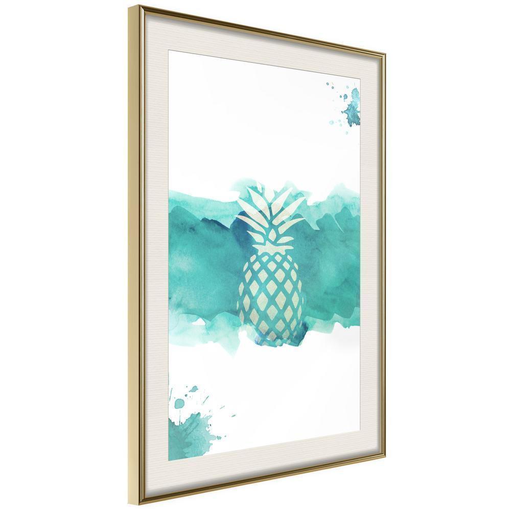 Botanical Wall Art - Pastel Pineapple-artwork for wall with acrylic glass protection
