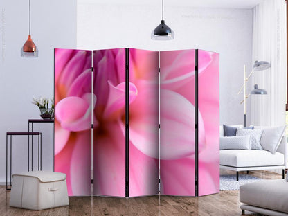 Decorative partition-Room Divider - Flower petals - dahlia II-Folding Screen Wall Panel by ArtfulPrivacy