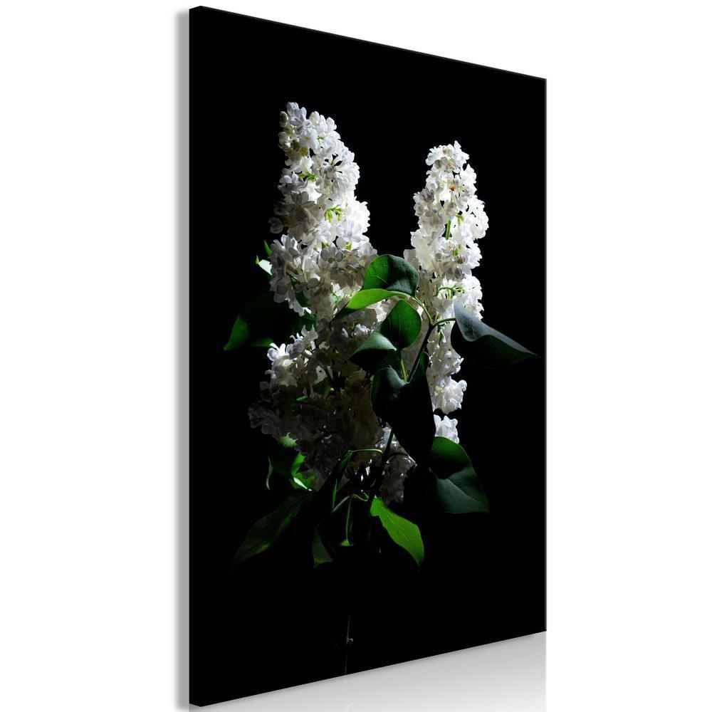 Canvas Print - Lilacs at Night (1 Part) Vertical-ArtfulPrivacy-Wall Art Collection