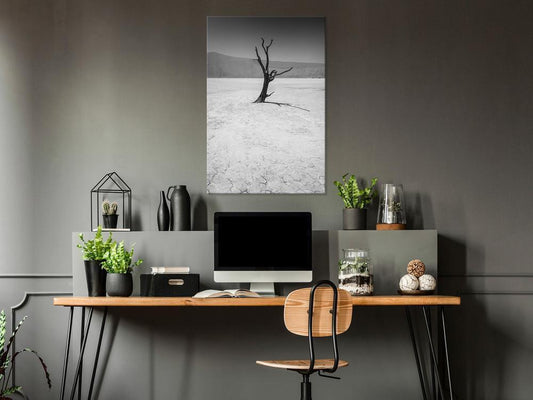 Canvas Print - Tree in the Desert (1 Part) Vertical-ArtfulPrivacy-Wall Art Collection