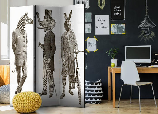 Decorative partition-Room Divider - Elegant Zoo-Folding Screen Wall Panel by ArtfulPrivacy