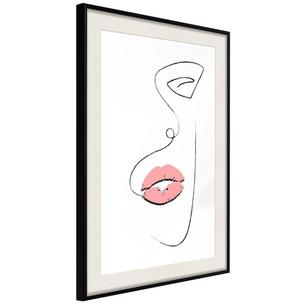 Black and white Wall Frame - Temptation-artwork for wall with acrylic glass protection