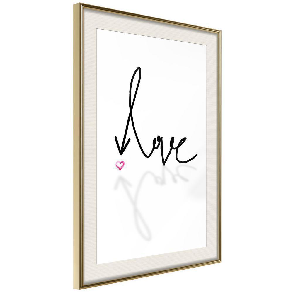 Black and white Wall Frame - Where is the Love?-artwork for wall with acrylic glass protection