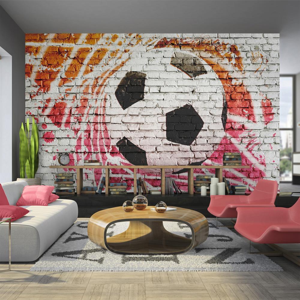 Wall Mural - Street football-Wall Murals-ArtfulPrivacy