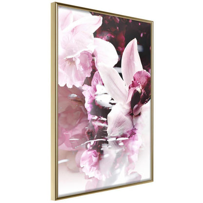 Botanical Wall Art - Flowers on the Water-artwork for wall with acrylic glass protection